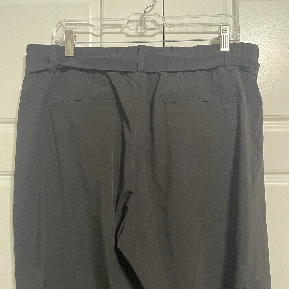 Banana Republic Black Dress Pants Womens Casual Trousers Tie Waist Elastic Sz L - Picture 6 of 8